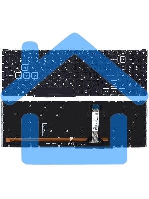 Клавиатура для ноутбука Acer Predator Helios 300 PH315-52 черная с белой подсветкой