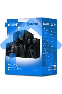 Акустическая система SVEN MS-315 2.1 черные (2x13W + 20W, Bluetooth, ПДУ, USB flash, LED-дисплей, FM-радио)