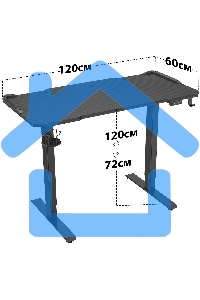 Стол Cactus CS-ED-GBK столешница МДФ карбон, каркас черный