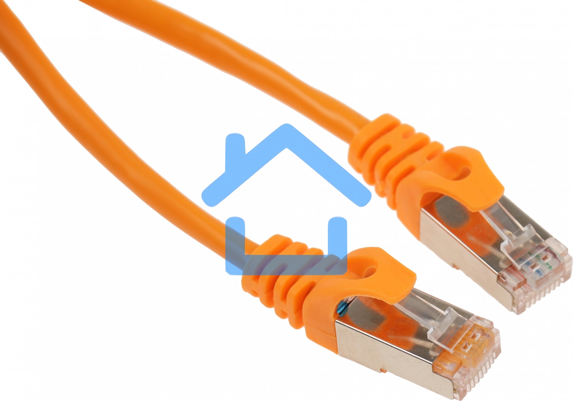Патч-корд FTP Cablexpert кат.5e, 0.5м, литой, многожильный (оранжевый)