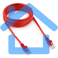 Патч-корд UTP Cablexpert кат.5e, 3м, литой, многожильный (красный)