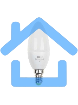 Лампа светодиодная PLED-ECO-C37 5Вт свеча 4000К белый E27 400лм 230В JazzWay 2855329A