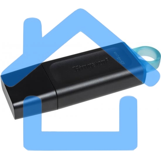 Флешка USB R/W Kingston 64Gb USB3.2 Gen 1 DataTraveler Exodia (Black + Teal)