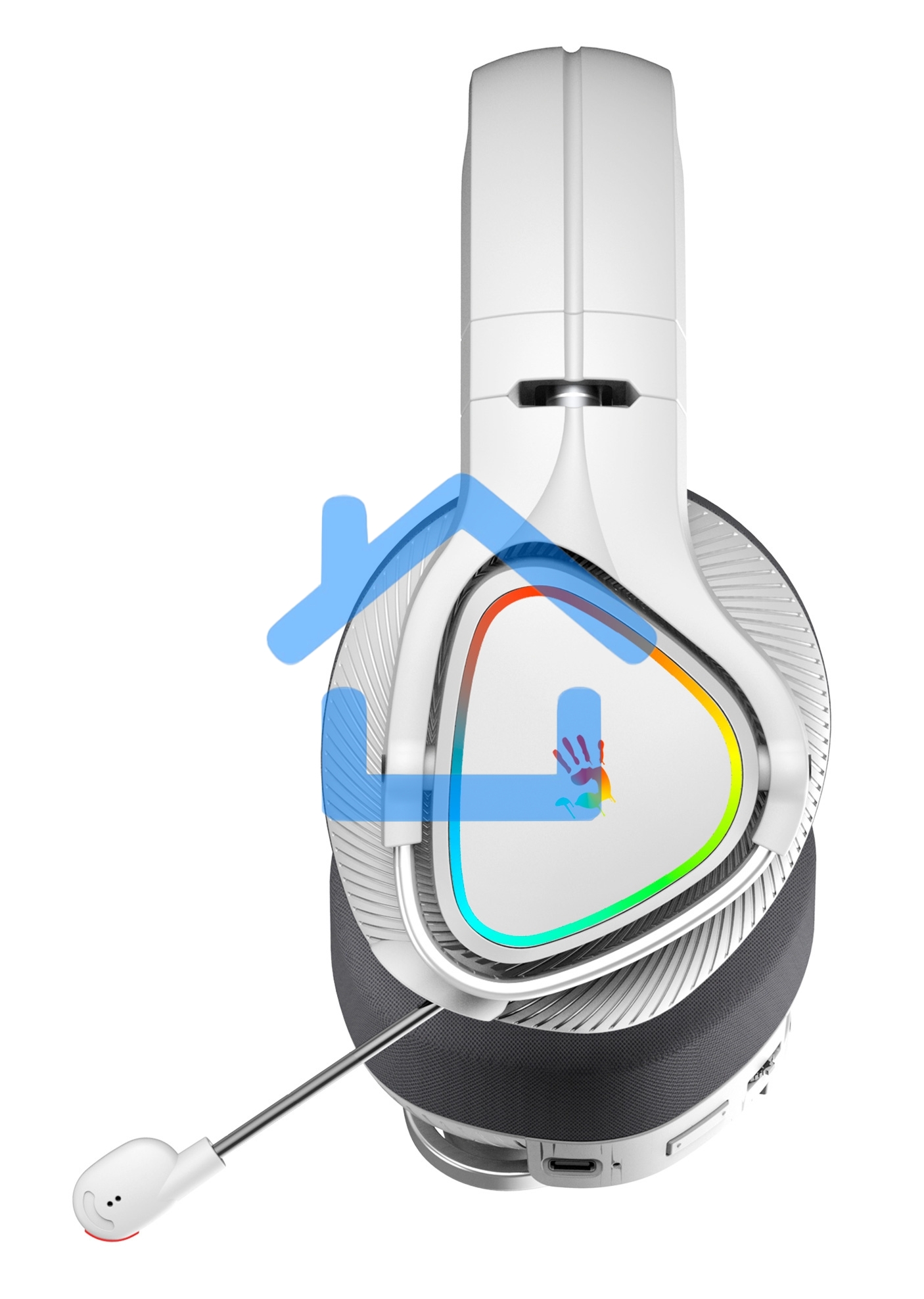 Наушники с микрофоном A4Tech Bloody MR710 серый BT оголовье (MR710 GREY)