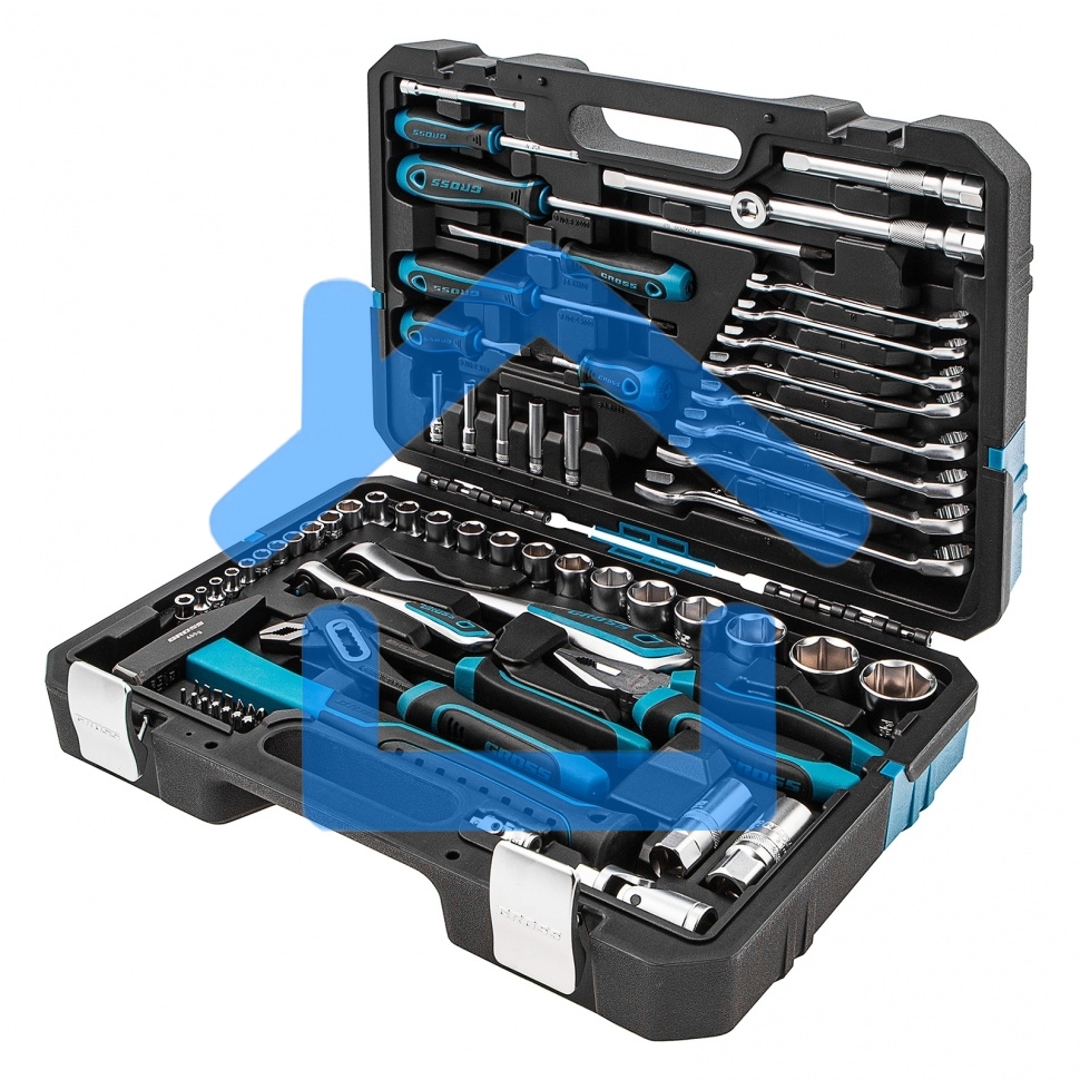 Набор инструментов 76 предметов, 120 зубьев, CrV1/4, 1/2