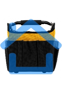 Переноска для инструмента, 260х240х300 мм, 22 кармана, наплечный ремень Denzel