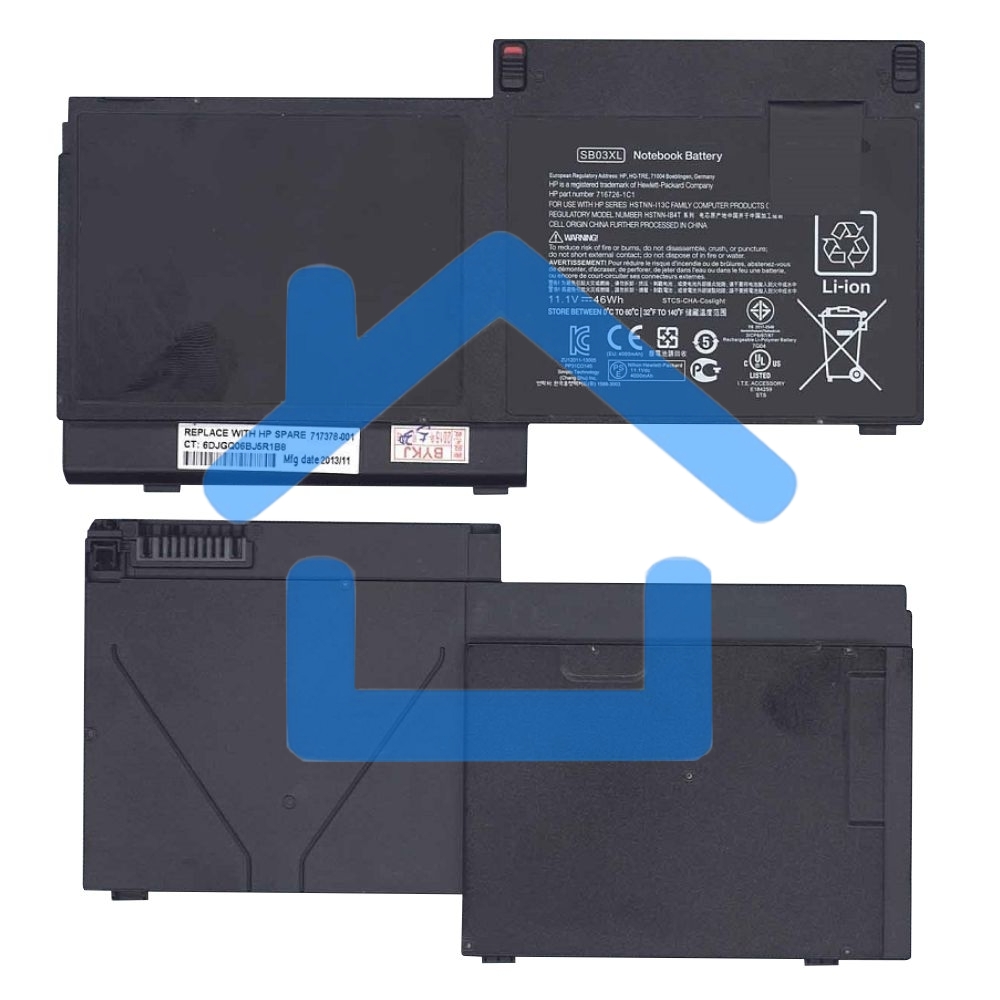 Аккумуляторная батарея для ноутбука HP EliteBook 720 G1 11.1V 46Wh