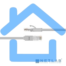 Патч-корд Greenconnect Патч-корд UTP прямой ethernet 10.0m кат.5е, RJ45, литой (Серый) (GCR-LNC03-10.0m)