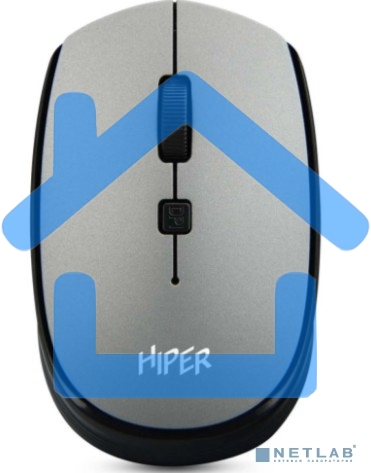 Мышь беспроводная HIPER HOMW-081 серый, 1600 dpi, радиоканал, USB, кнопки - 4