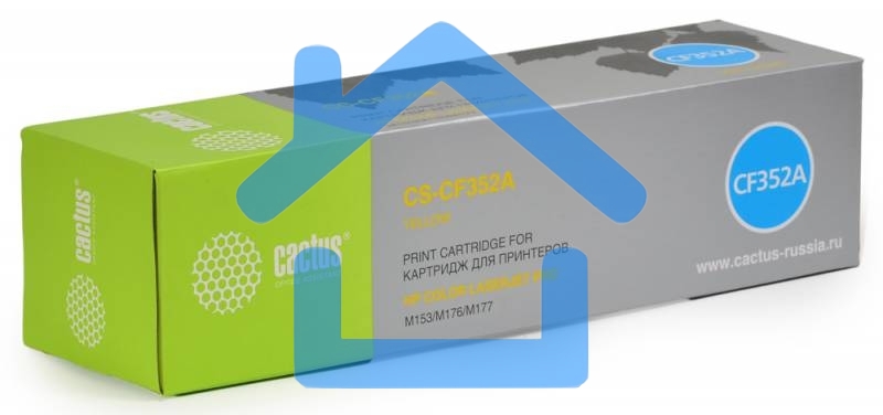 Картридж лазерный Cactus CS-CF352A желтый (1000 стр.) для HP M176/M177