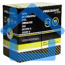 Кабель витая пара PROconnect LIGHT FTP 4PR 26AWG, CCA, CAT5, бухта 305 м
