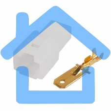 Клемма плоская штекер 6.3 мм 1-1.5 мм² (РП-п 1.5-(6.3)) + колодка Rexant