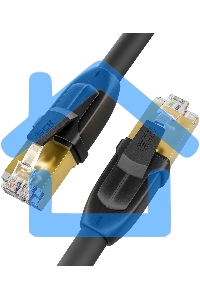 Патч-корд GCR PROF прямой 3.0m, FTP медь кат.6, позолоч. контакты и коннектор, 25 AWG, Deluxe ethernet high speed 10 Gbит/с, RJ45, T568B, GCR-52550