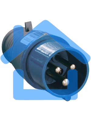 Вилка Iek PSR01-016-3 013 2Р+РЕ 16А 220В IP44 ИЭК