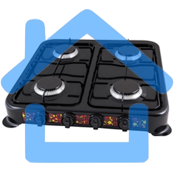 Газовая плита Energy EN-004B (ШхВхГ)545х90х510 мм. 4 газ. конфорки. Рабочая поверхность эмаль. черный.