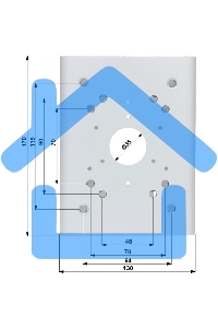 Кронштейн для крепления на столб видеокамер серий HFWxxS, HFWxxR-Z/VF,SD60/6AE/6AL, SD59/50/40, SD6C, SD42, SD29 Кронштейн для крепления на столб видеокамер серий HFWxxS, HFWxxR-Z/VF,SD60/6AE/6AL, SD59/50/40, SD6C, SD42, SD29