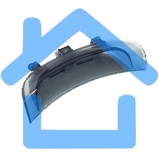 Ручка люка для стиральной машины Candy, Hoover, Zerowatt серая прозрачная 43011740