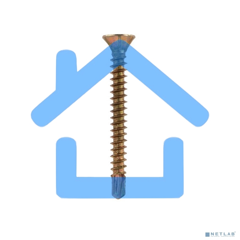 Саморез оконный KRANZ сверло, 3.9х35, желтый цинк, короб (500 шт./уп.)
