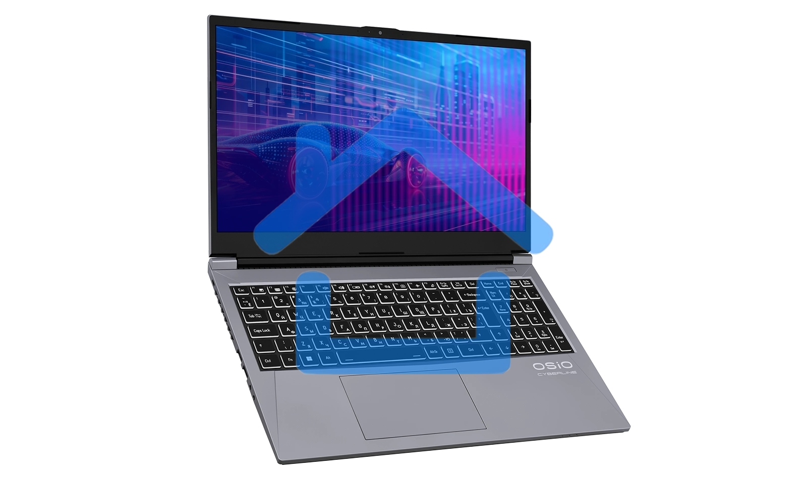 Ноутбук OSIO CyberLine C150i-002 серый i5-12600H /NVidia RTX 4050 /16/512/NoOS/(Ghz)/Gb/Ext: + не МПТ