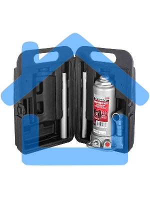 Домкрат Matrix бутылочный 5т h подъема 216–413мм в пласт. кейсе