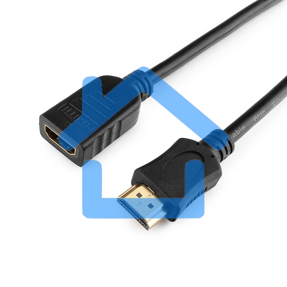 Кабель-удлинитель HDMI Cablexpert CC-HDMI4X-6, 19M/19F, v2.0, позол.разъемы, экран, 1.8м, черный, пакет