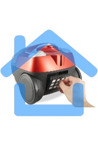 Пылесос Centek CT-2535 красный/черный, 350/2000 Вт, уборка сухая, пылесборник контейнер, 1,5 л