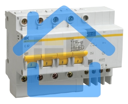 Дифференциальный автоматический выключатель Iek MAD10-4-040-C-300 АД14 4Р 40А 300мА ИЭК
