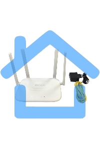 Беспроводной двухдиапазонный маршрутизатор AC1200, 1x1000Base-T WAN, 3x1000Base-T LAN, 4 внешние антенны 5 dBi