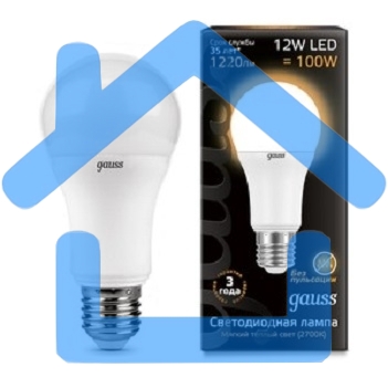 Лампа светодиодная GAUSS LD102502112LED A60 globe 12W E27 2700K