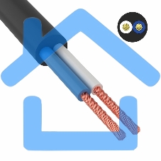 Провод соединительный ПВС 2х1,5 мм² 150 м черный ГОСТ 7399-97 Провод соединительный ПВС 2х1,5 мм² 150 м черный ГОСТ 7399-97