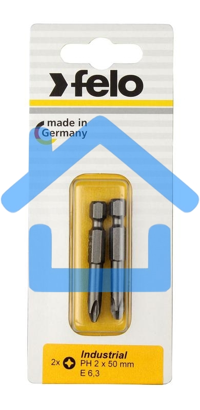 Бита крестовая PH 2х50 серия Industrial (уп.2шт) в блистере Felo 03202536