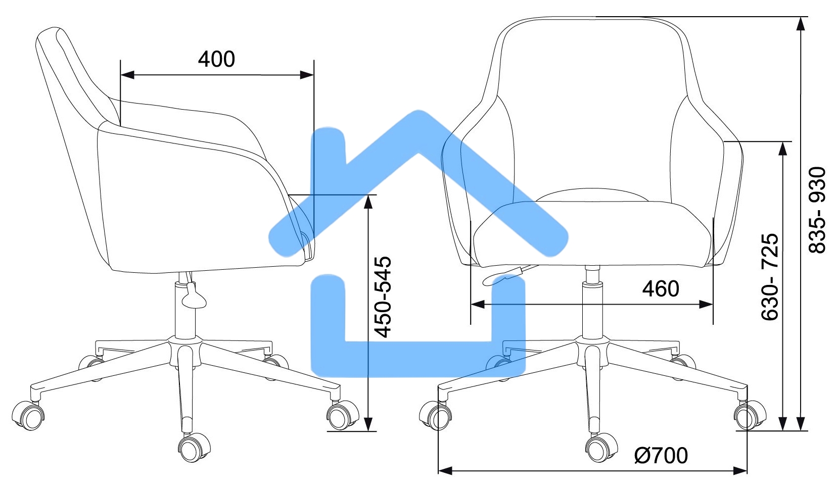 Кресло компьютерное Бюрократ CH-380SL янтарный Italia 9, крестовина металл хром