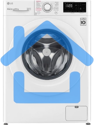 Стиральная машина LG F2V3GS3W белый, загрузка фронтальная 8,5 кг, 1200 об/мин., класс: А