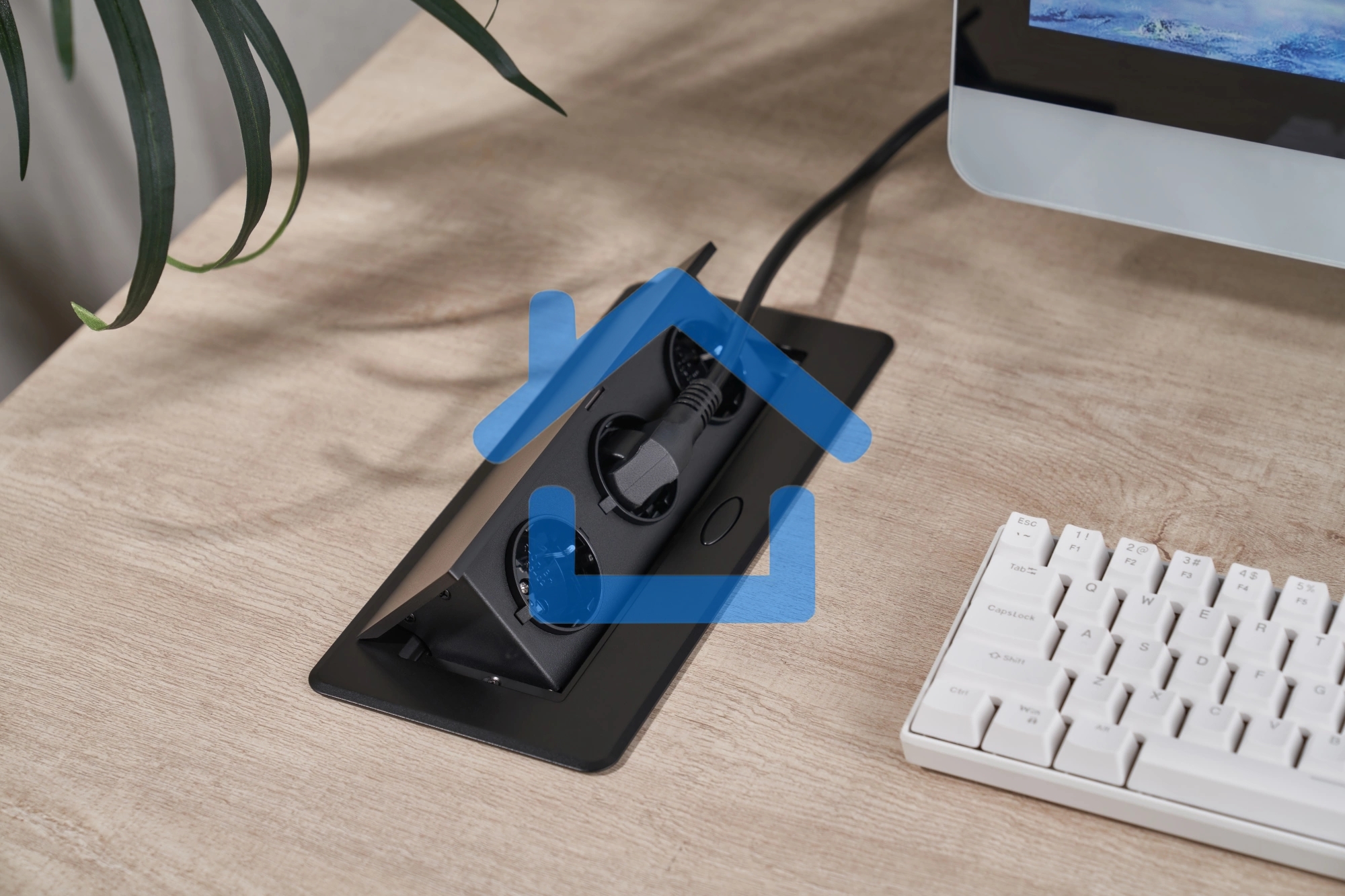 Розетка Cactus CS-SOCKET-EU3-BK для столешницы (уп.:1шт)