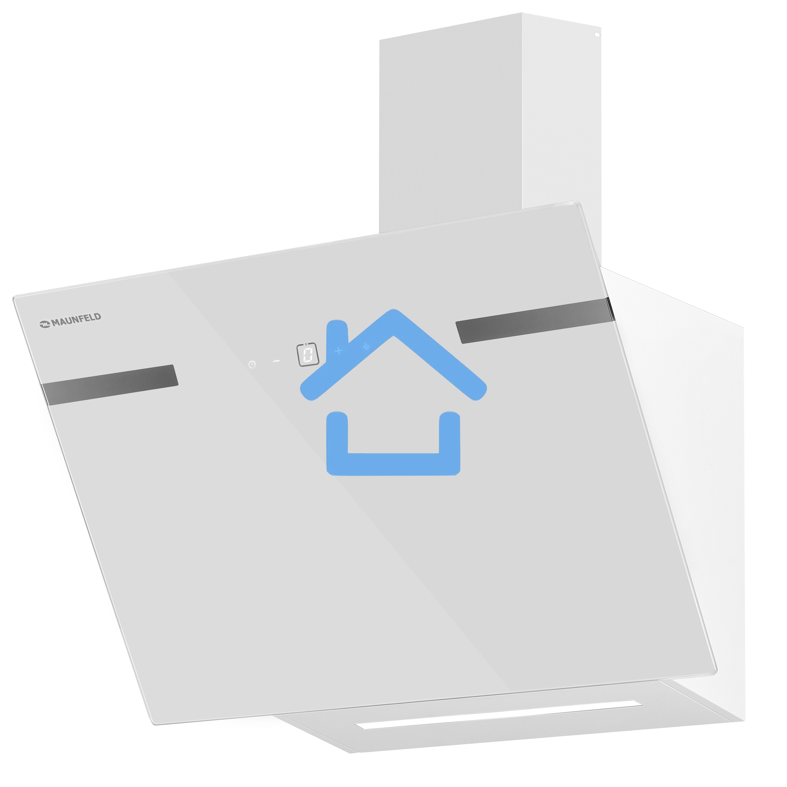 Вытяжка каминная Maunfeld Amber 60 Glass белый, 60 см, 1050 куб. м/ч, 55 дБ