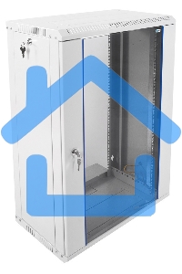 Шкаф телеком. настенный разборный 18U (600х350) дверь металл (ШРН-Э-18.350) (1 коробка)