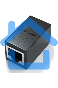 Модуль RJ-45 (F) <->RJ-45(F),FTP, проходной, ABS пластик, черный, кат. 5e VCOM <CT251S>