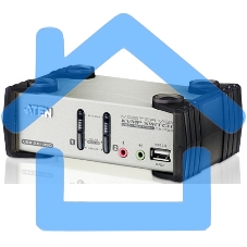 Переключатель консоли электронный, 2 порта PS/1 2 Port USB2.0 KVMP Switch with OSD