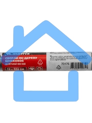 Сверло по дереву Matrix шнековое, 20 х 600 мм, 6-гранный хвостовик