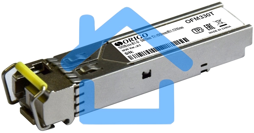 Трансивер ORIGO OFM330T/10KM WDM SFP Transceiver, 1000Base-BX-D, Simplex LC, TX: 1550nm, RX: 1310nm, Single-mode, 10KM