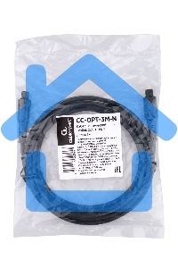 Кабель оптический Cablexpert CC-OPT-3M-N, Toslink 2xODT M/M, 3м, черный, пакет