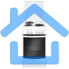 Плита электрическая Gefest 5140 белый, конфорок 3 электрических, духовка 55 л, 50 см x 85 см x 58.5 см