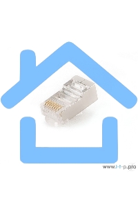 Вилка RJ-45 (8P8C) PLUG5SP/10 универсальная кат.5e экранированная, контакты 30 микродюймов