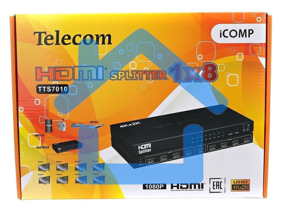 Разветвитель Telecom HDMI 1=>8 4k@30 HZ <TTS7010>