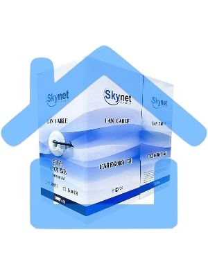 Кабель SkyNet Standart UTP indoor 2x2x0,48, медный, FLUKE TEST, кат.5e, однож., 305 м, box, серый