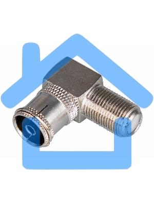 Переход гнездо F-гнездо TV угловой Rexant