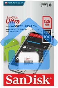 Флеш карта microSD 128Gb SanDisk microSDXC Class 10 Ultra UHS-I 100Mb/s