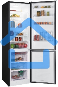 Холодильник Nordfrost NRB 164NF B черный двухкамерный 238/105 л морозилка снизу, капельная система