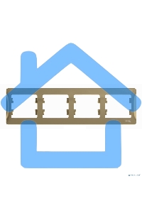 Рамка 4-м Glossa горизонт. титан SchE GSL000404