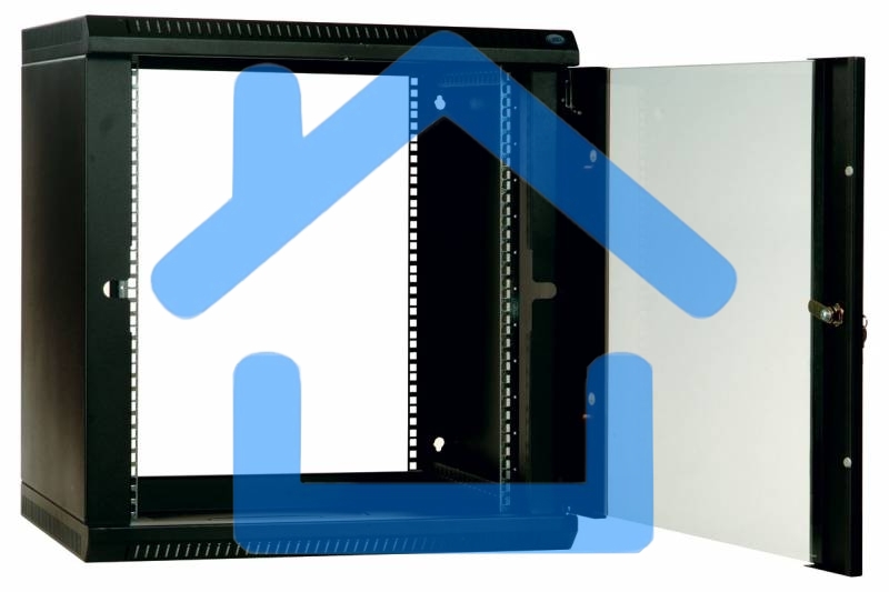 Шкаф телеком. настенный разборный 15U (600х520) дверь стекло (ШРН-Э-15.500) (1 коробка)